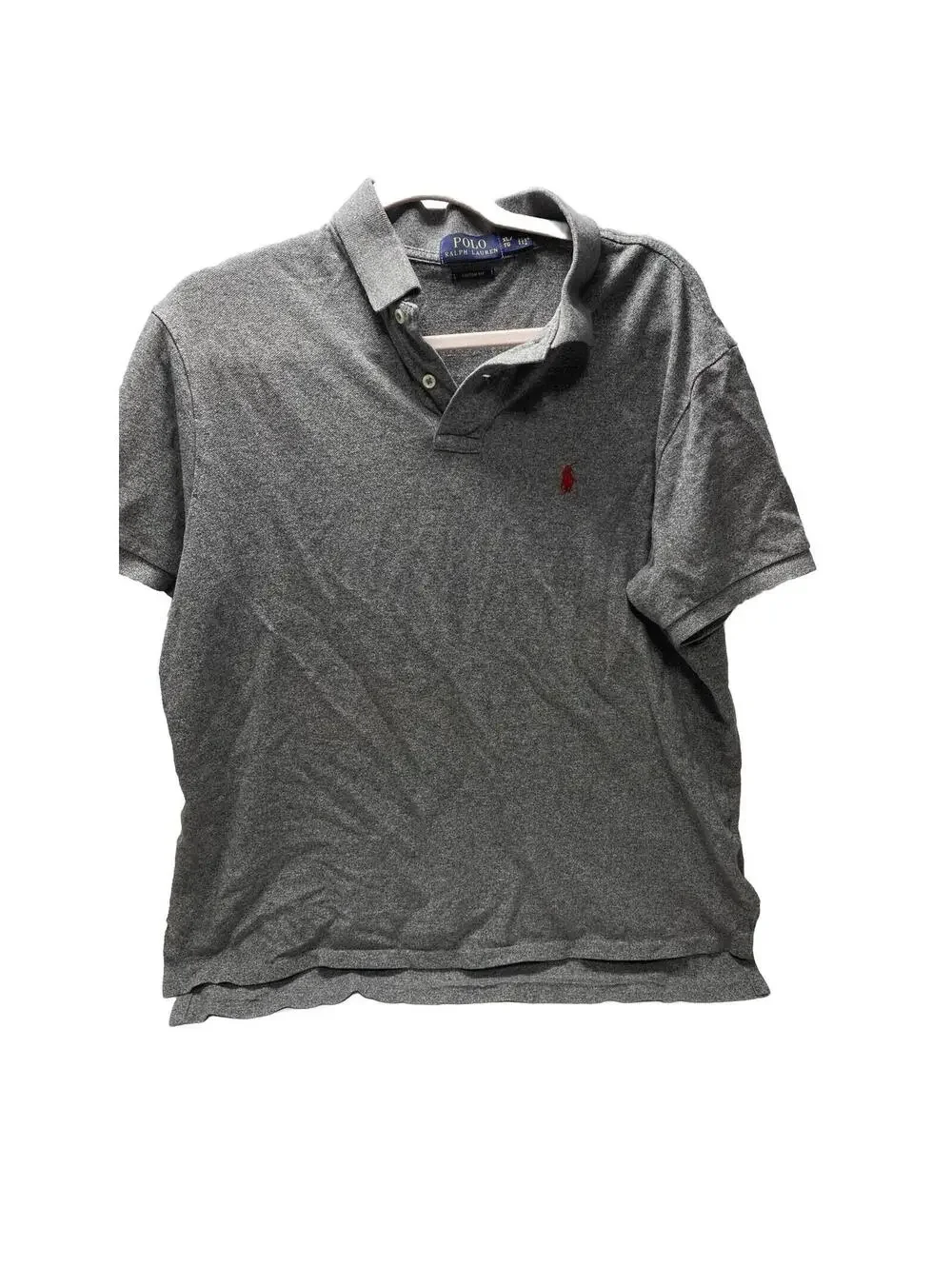 Gray Polo Ralph Lauren Men's T-Shirt Dress Top Size XL Red Horse Custom Fit Line